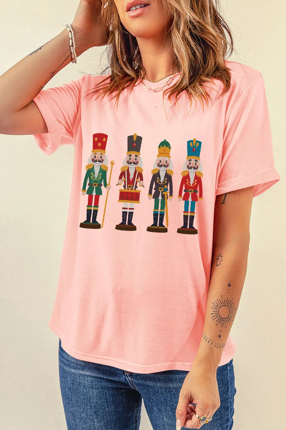 Nutcracker Round Neck Short Sleeve T-Shirt – Trendsi | ClozArt