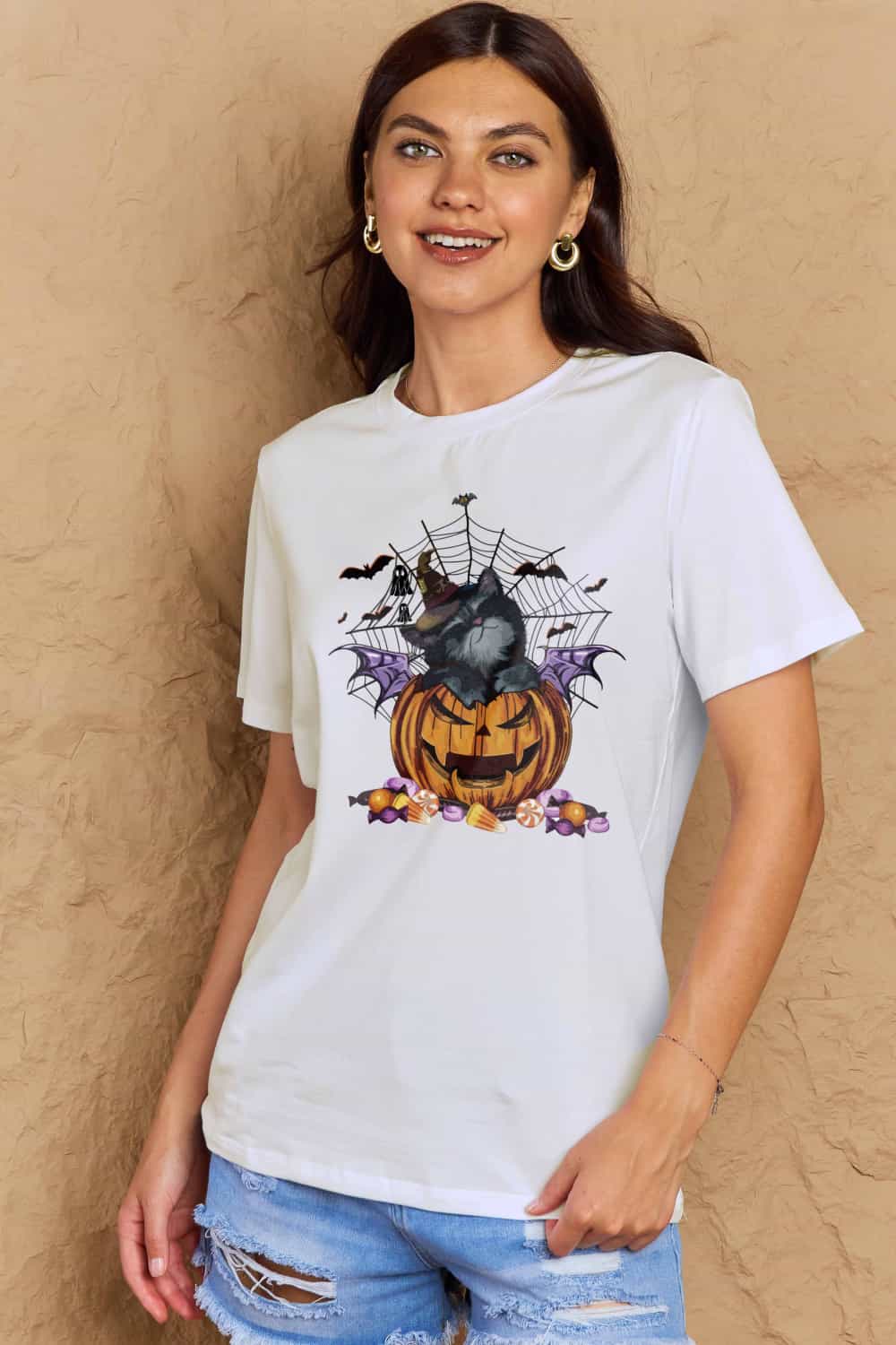 Simply Love Full Size Jack-O'-Lantern Graphic T-Shirt – Trendsi | ClozArt