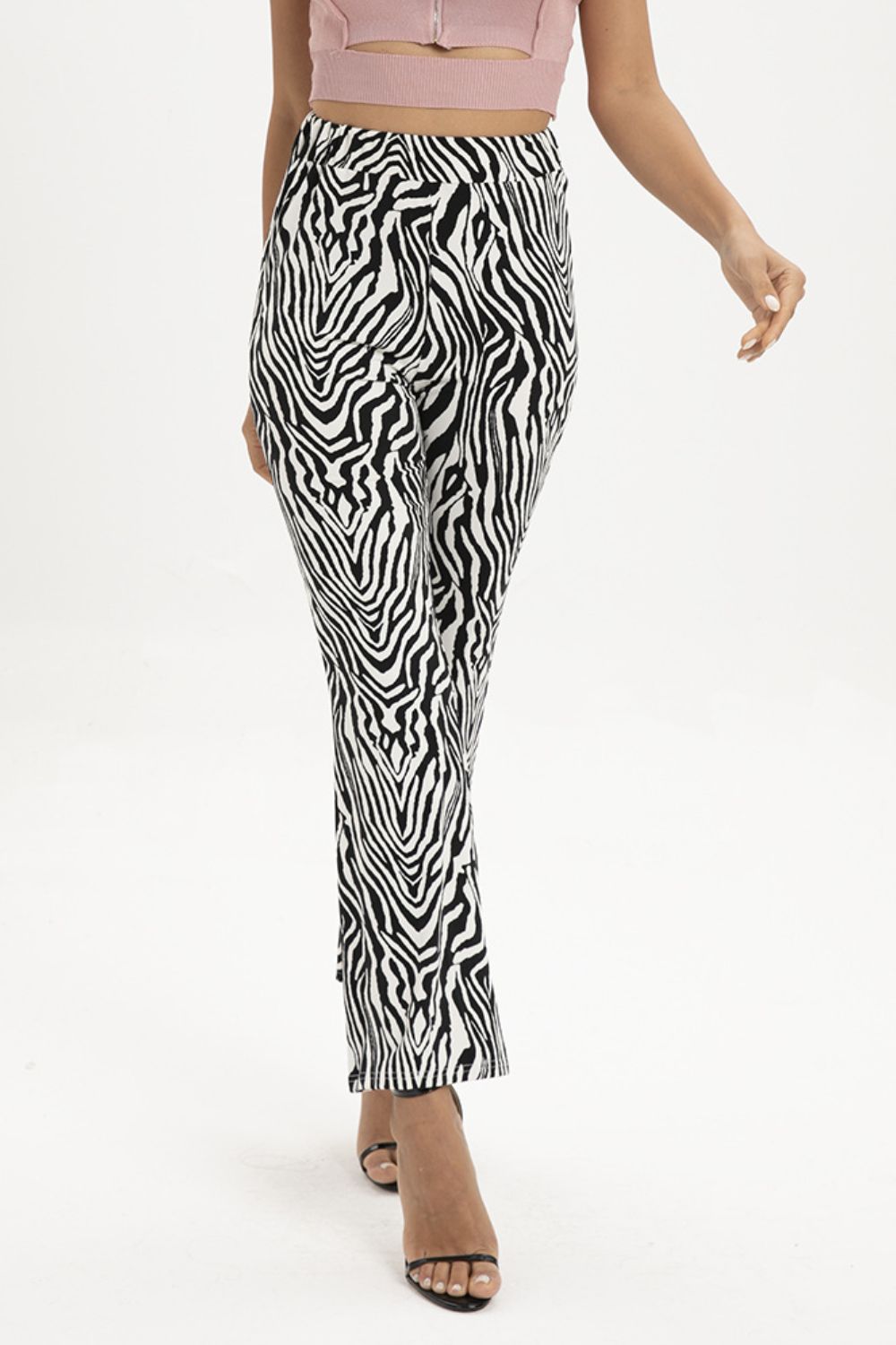 Zebra Print Straight Leg Pants – Trendsi | ClozArt