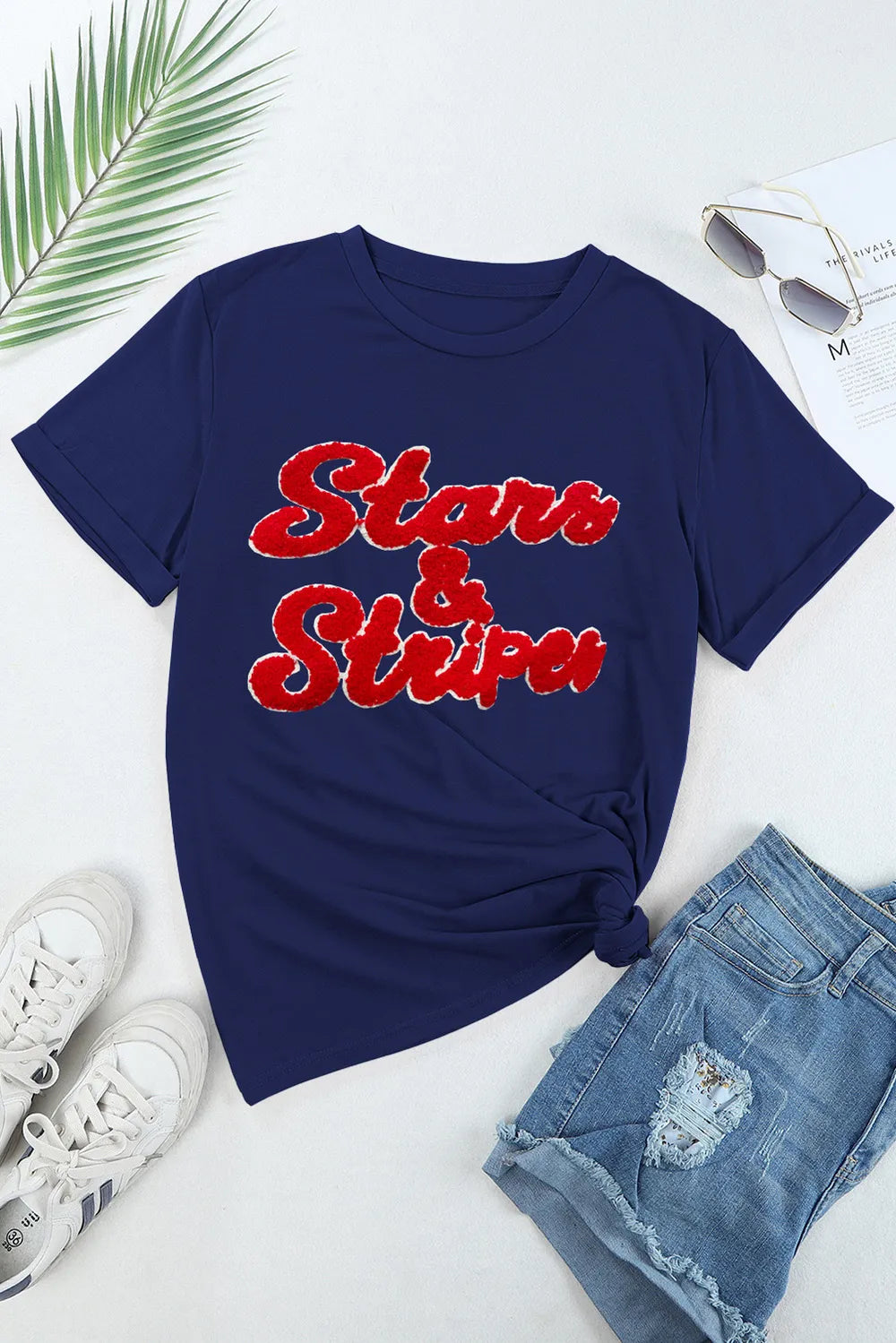 Letter Round Neck Short Sleeve T-Shirt – Trendsi | ClozArt