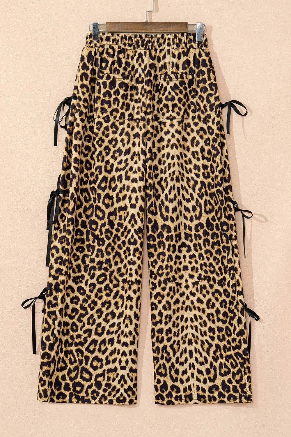 Leopard Bow Tie Elastic Waist Pants – Trendsi | ClozArt