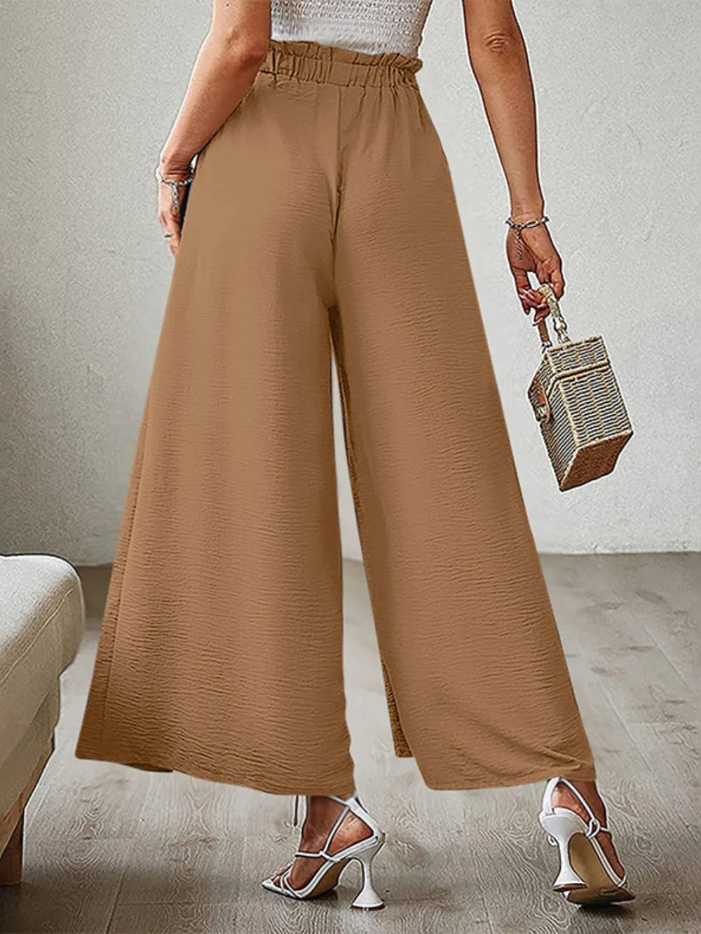 Tied Slit Wide Leg Pants – Trendsi | ClozArt