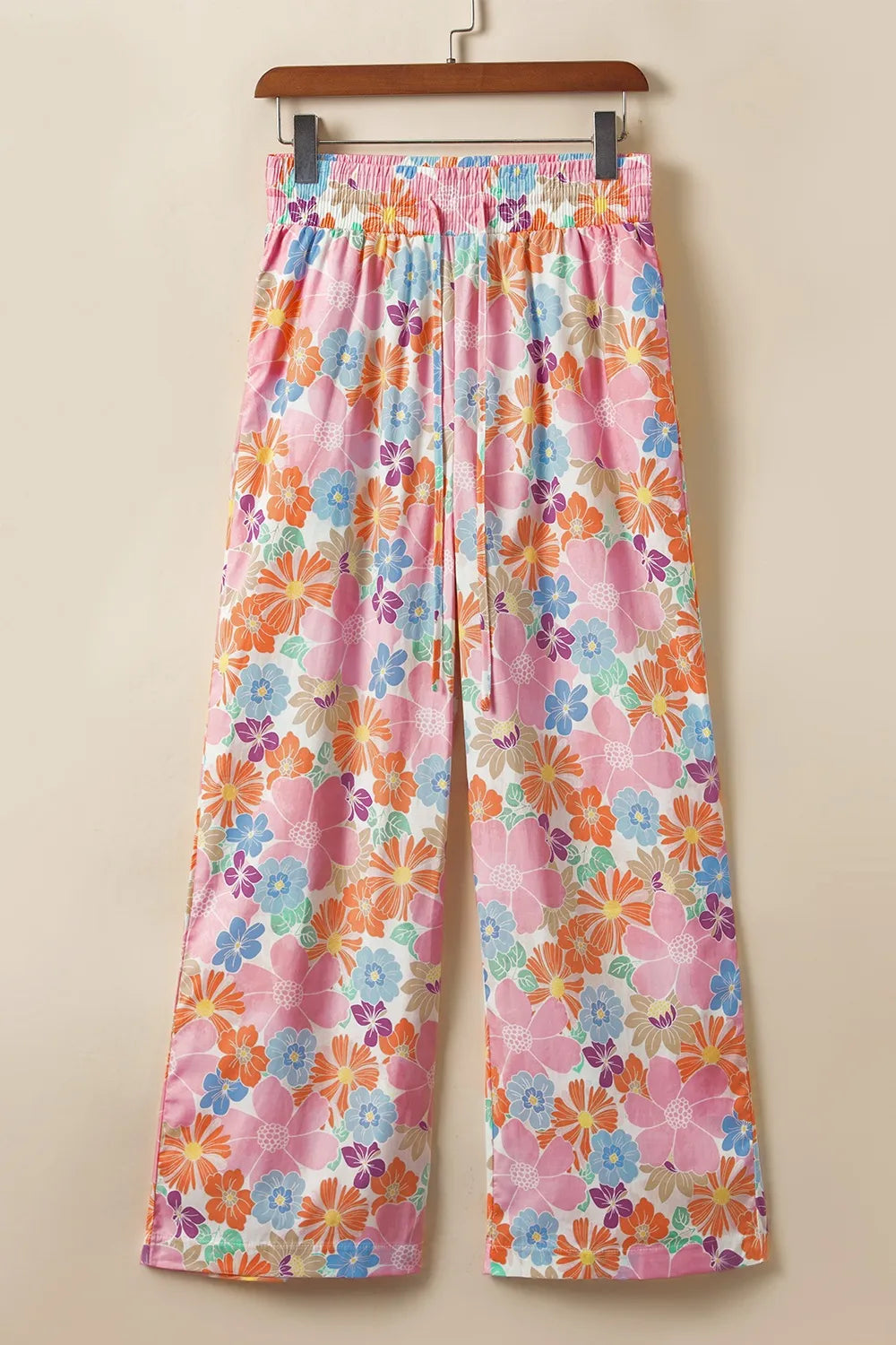 Drawstring High Waist Printed Wide leg Pants – Trendsi | ClozArt