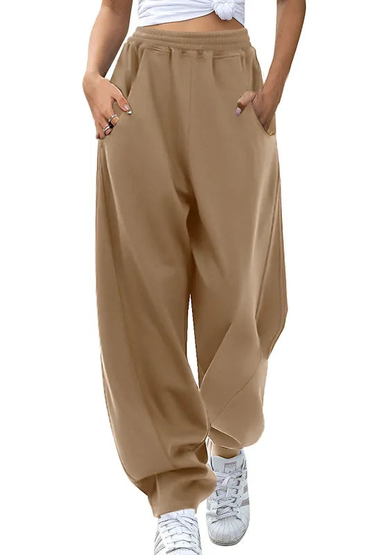 Elastic Waist Sweatpants with Pockets – Trendsi | ClozArt