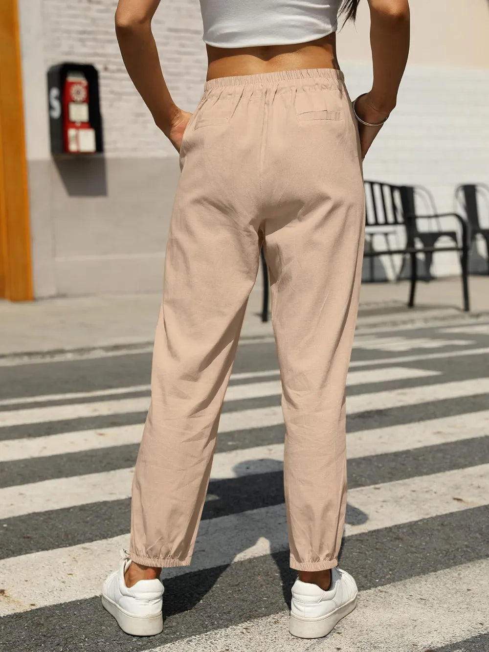 Elastic Waist Tapered Pants – Trendsi | ClozArt