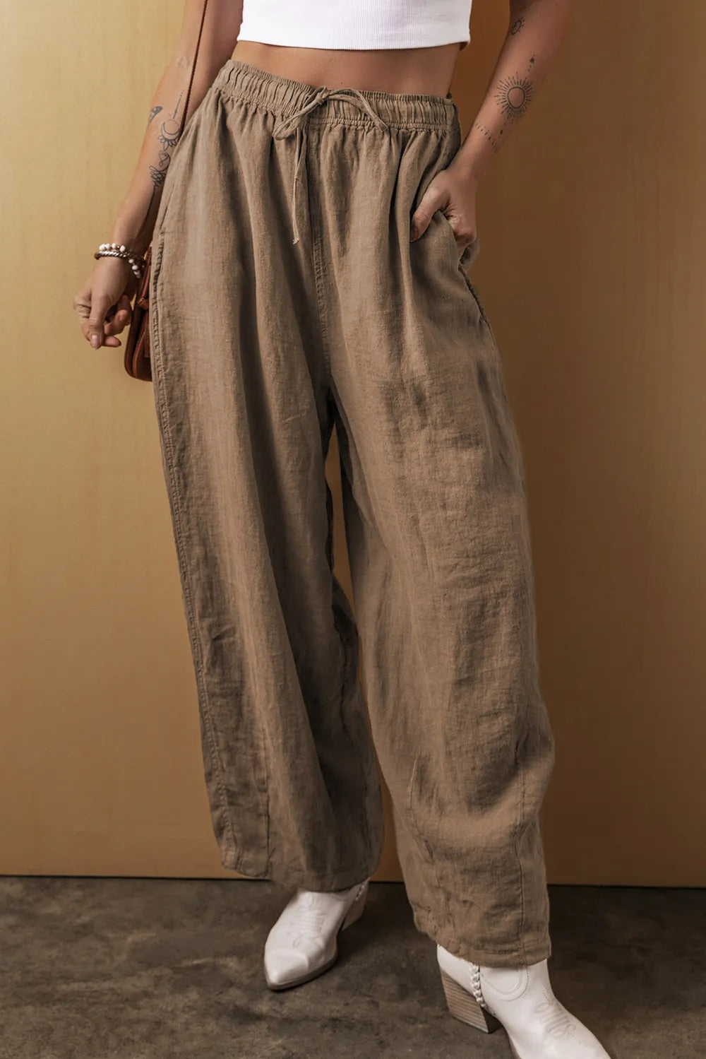 Drawstring Wide Leg Pants – Trendsi | ClozArt