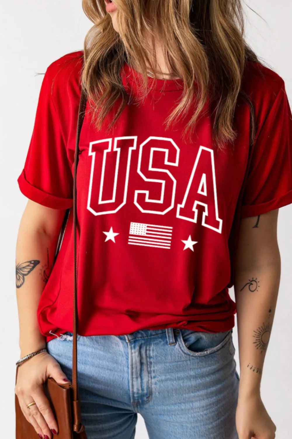 USA American Flag Crewneck T Shirt – Trendsi | ClozArt