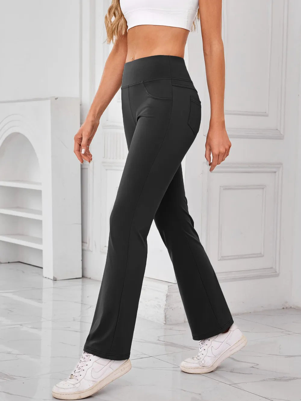 Lovelet High Waist Active Pants with Pockets – Trendsi | ClozArt