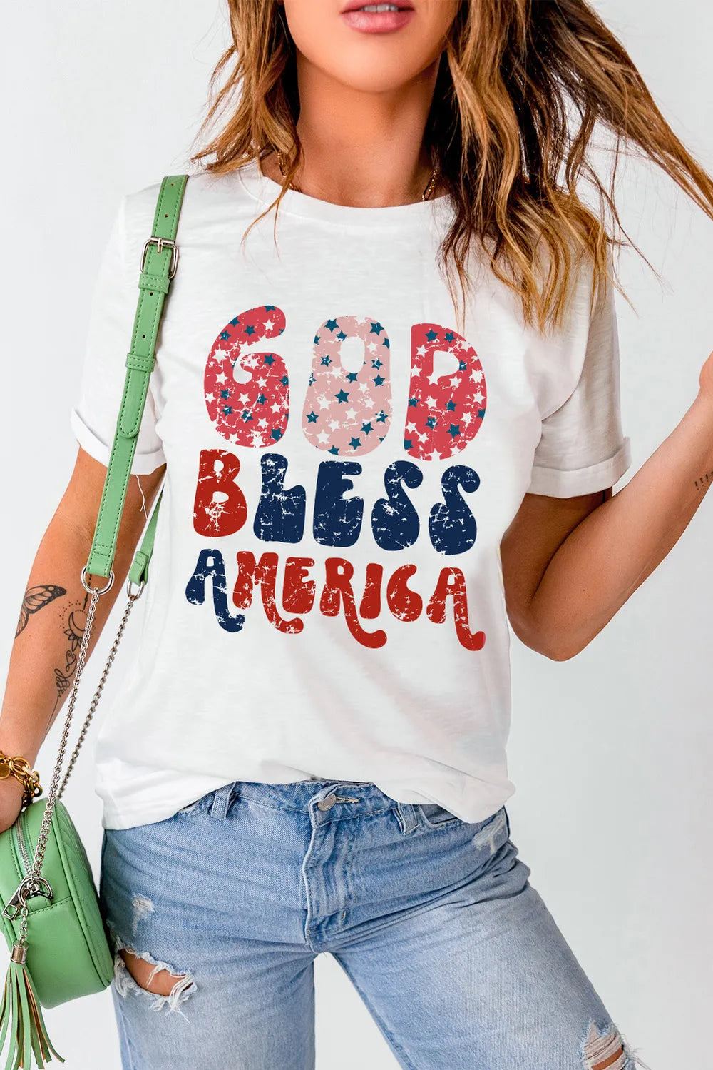 Letter Graphic Round Neck Short Sleeve T-Shirt – Trendsi | ClozArt