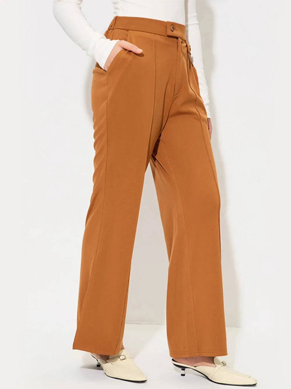 Slit Wide Leg Pants with Pockets – Trendsi | ClozArt