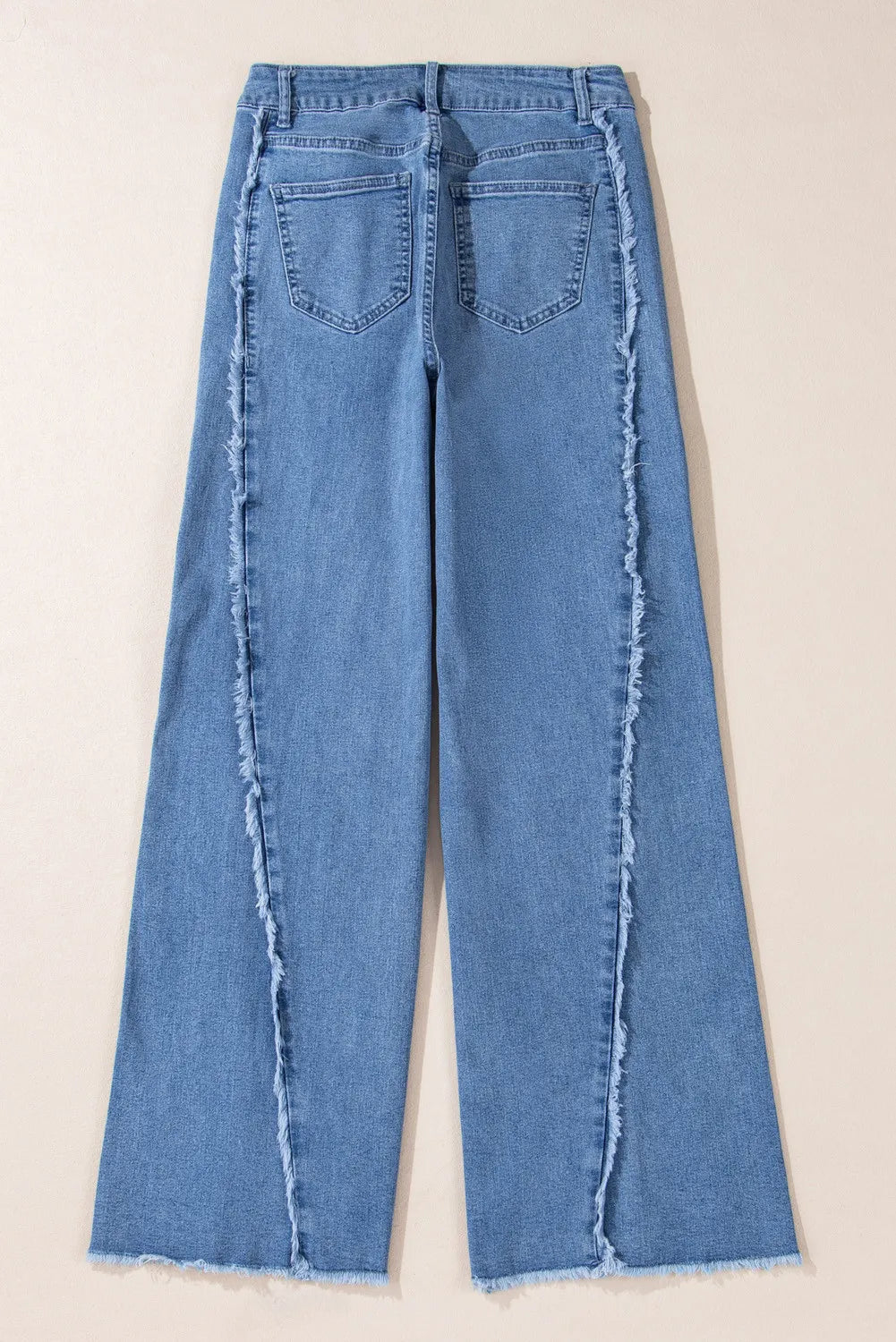 Raw Hem Wide Leg Jeans with Pockets – Trendsi | ClozArt