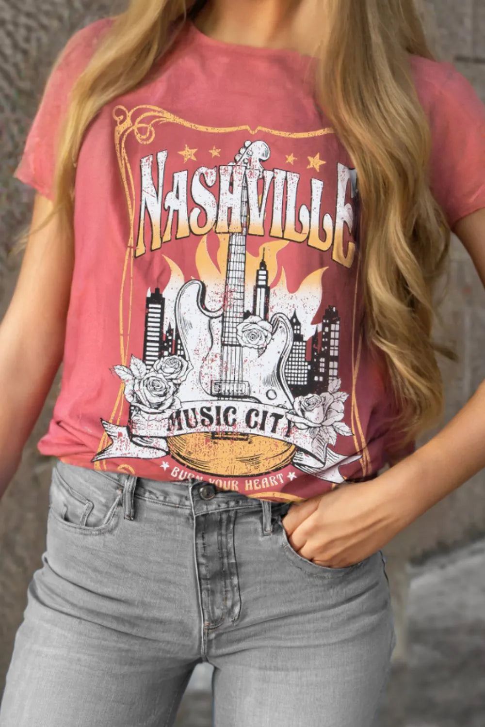 Mineral Nashville Music City Graphic Retro T-Shirt – Trendsi | ClozArt