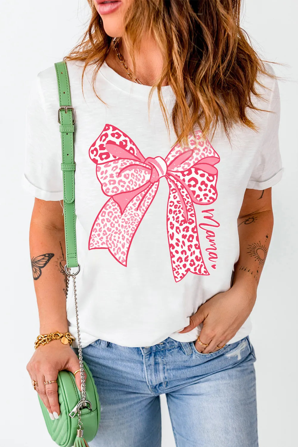 Bow Graphic Round Neck Short Sleeve T-Shirt – Trendsi | ClozArt