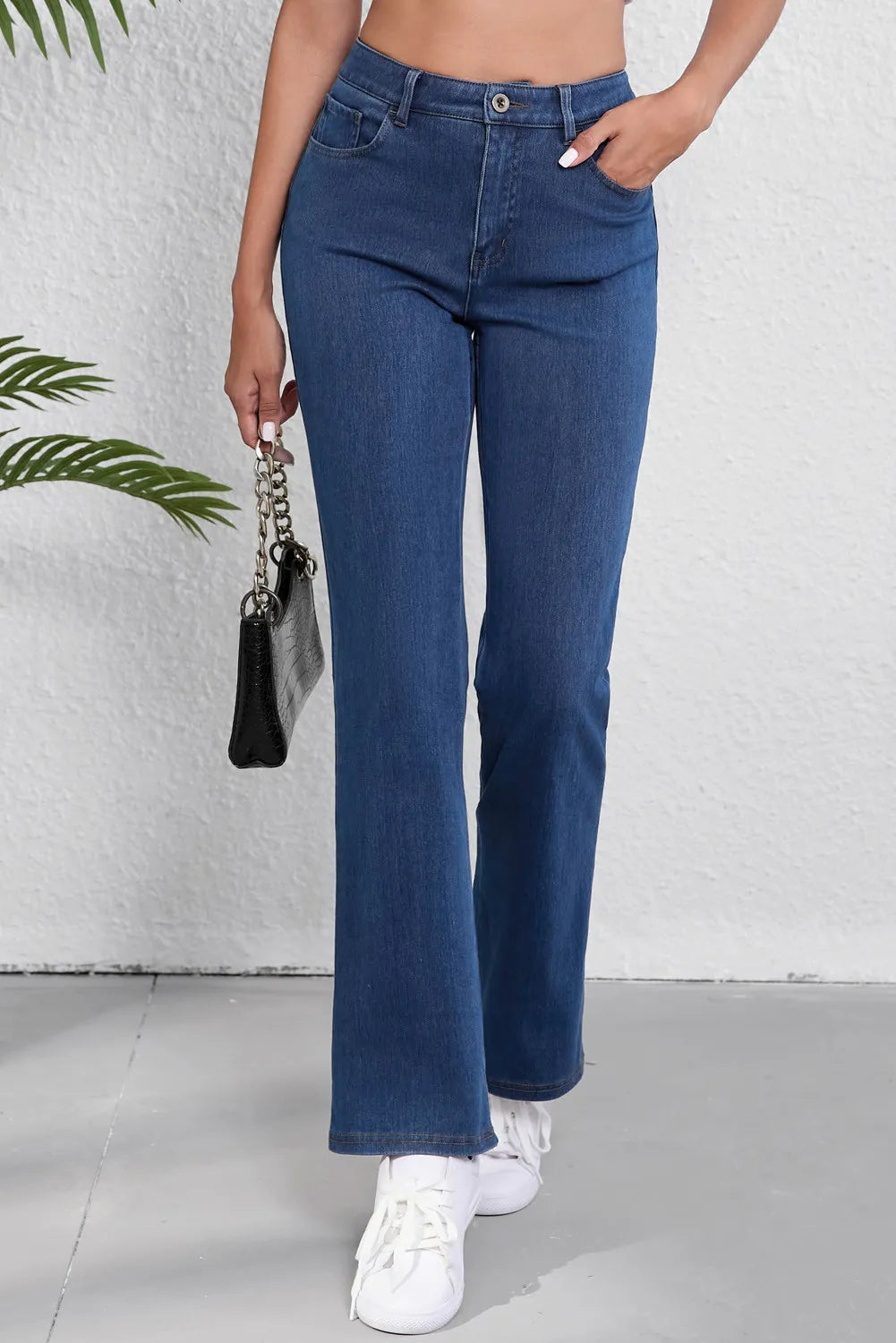 Straight Jeans with Pockets – Trendsi | ClozArt