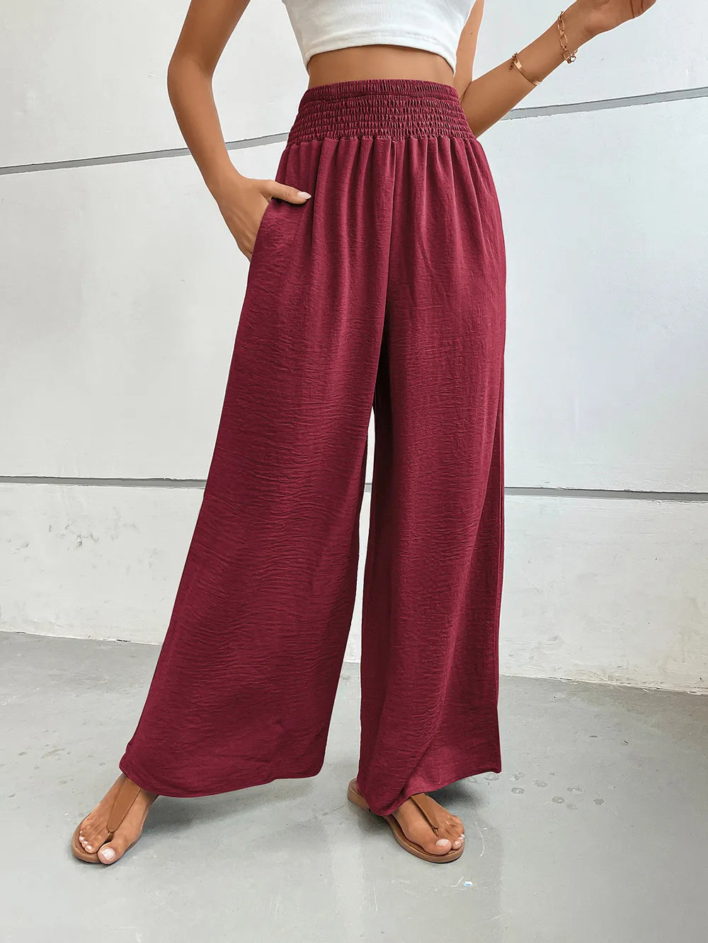Perfee Wide Leg Pants with Pockets – Trendsi | ClozArt