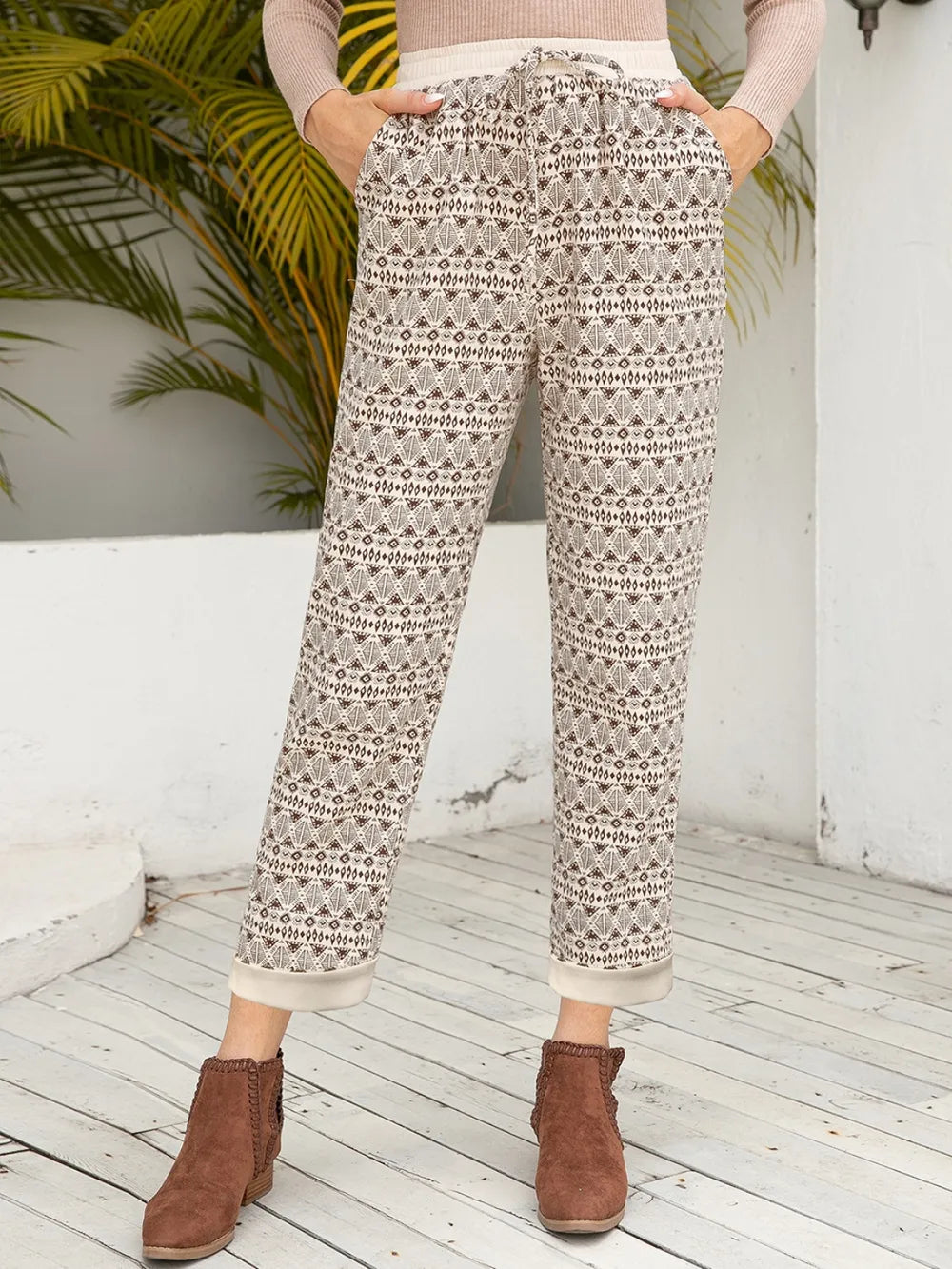 Ivy Lane Tied Printed Pants with Pockets – Trendsi | ClozArt