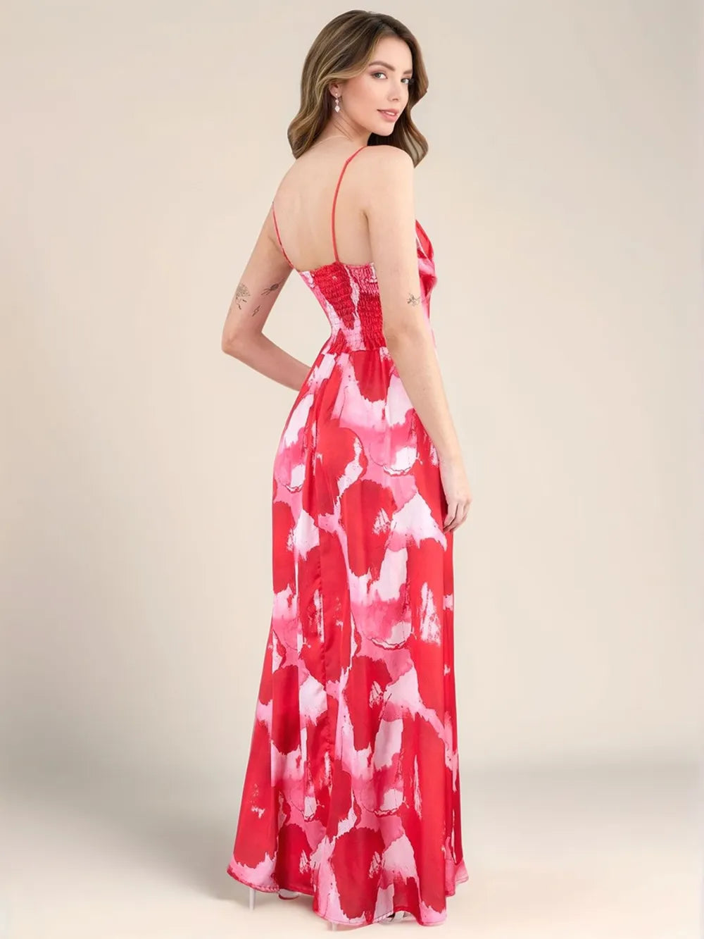 Smocked Back Tie-Dye Maxi Cami Dress – Trendsi | ClozArt