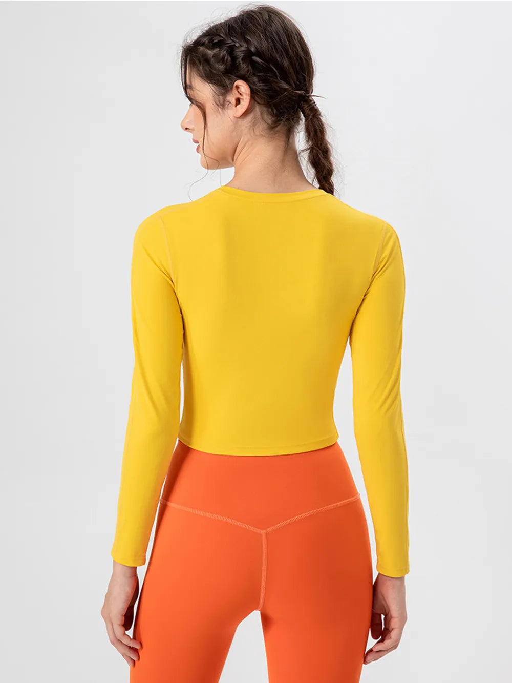 Round Neck Long Sleeve Active T-Shirt – Trendsi | ClozArt