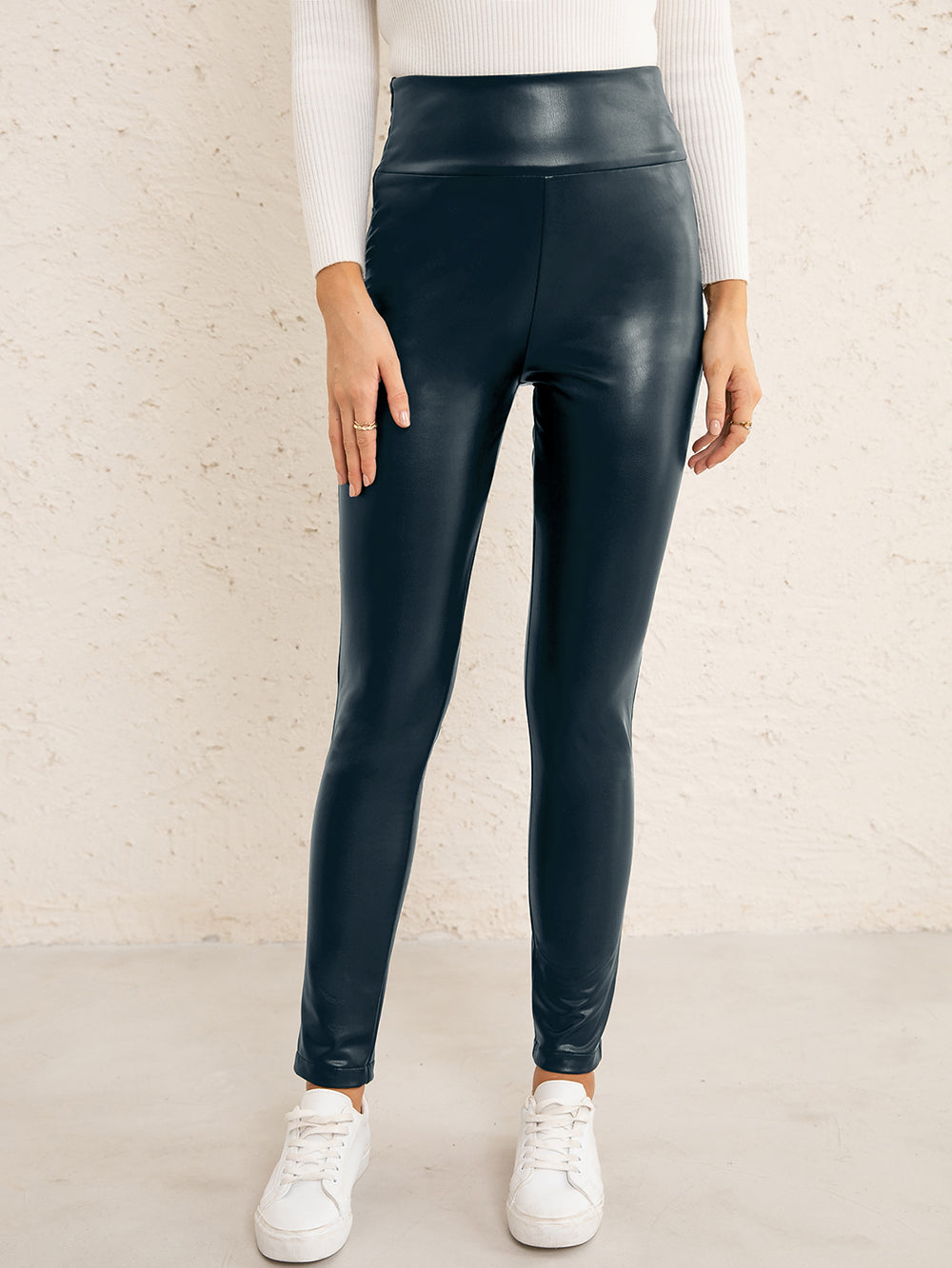 Ivy Lane PU High Waist Straight Pants – Trendsi | ClozArt