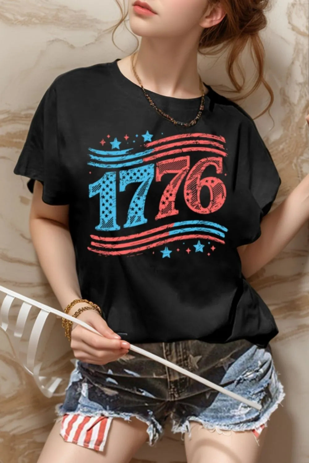 Graphic Round Neck Short Sleeve T-Shirt – Trendsi | ClozArt