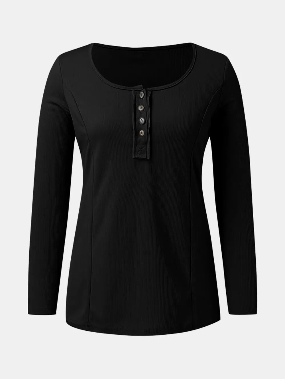 Full Size Scoop Neck Long Sleeve T-Shirt – Trendsi | ClozArt