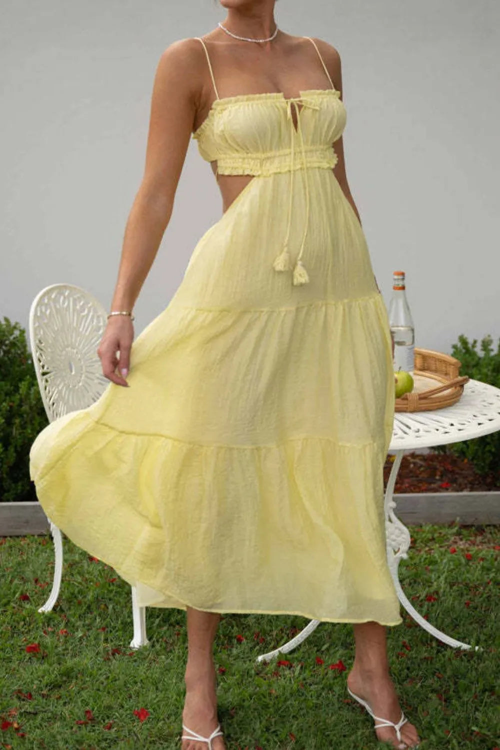 Cutout Square Neck Midi Cami Dress – Trendsi | ClozArt