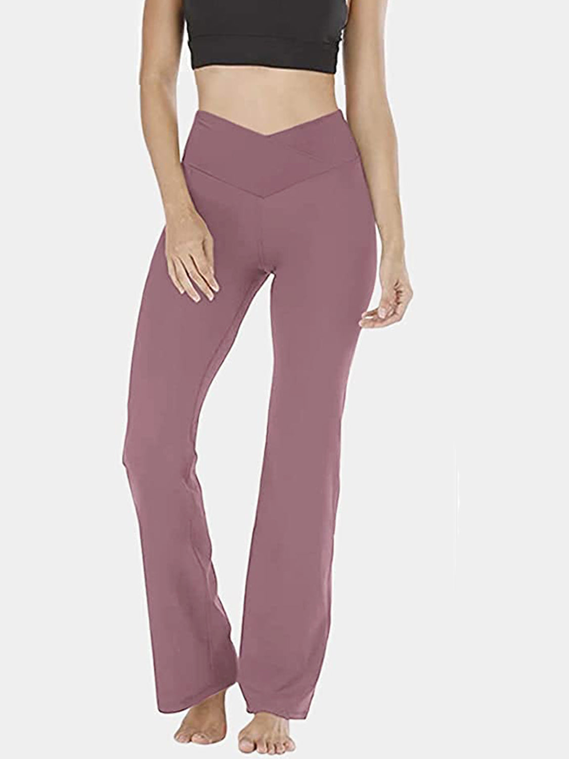V-Waist Bootcut Long Pants – Trendsi | ClozArt