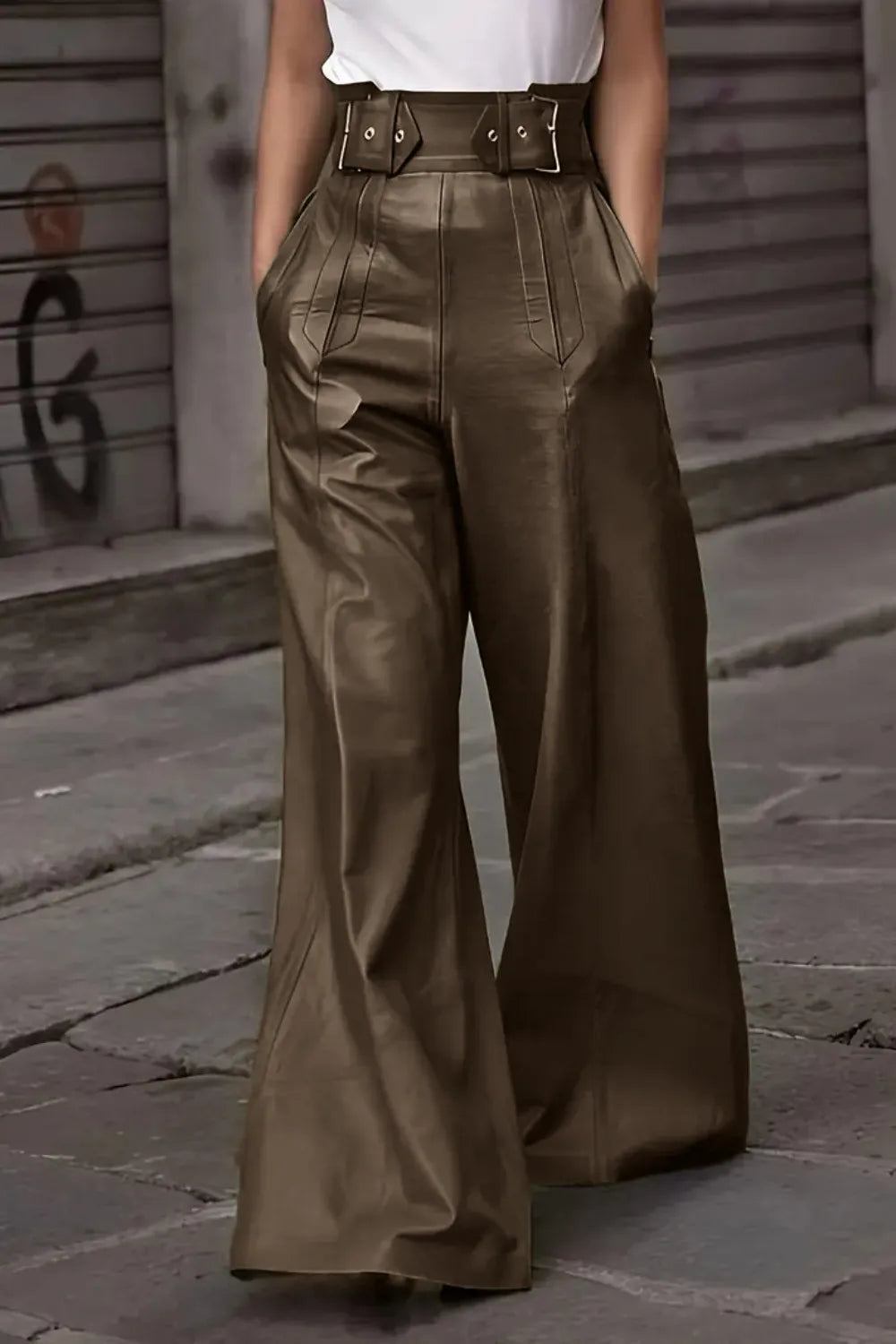 High Waist Wide Flare Pants – Trendsi | ClozArt