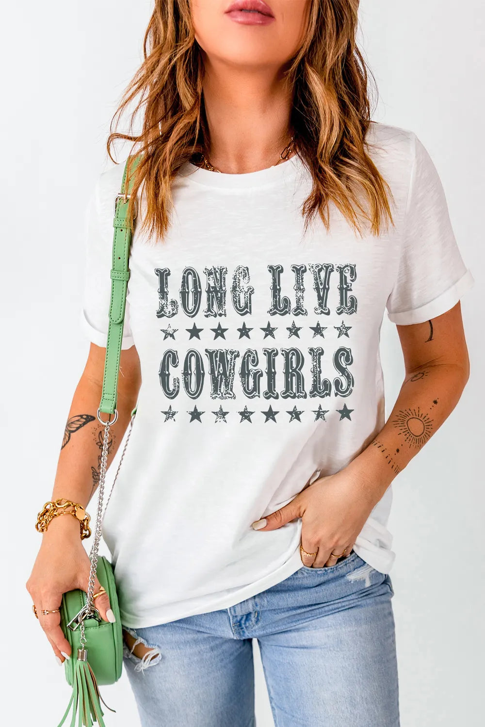 Letter Graphic Round Neck Short Sleeve T-Shirt – Trendsi | ClozArt