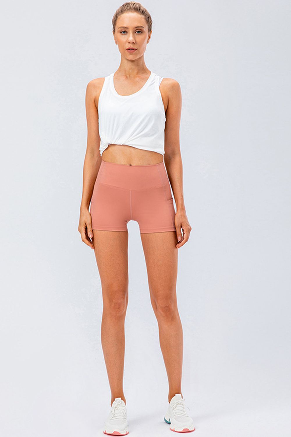 Slim Fit Wide Waistband Sports Shorts – Trendsi | ClozArt