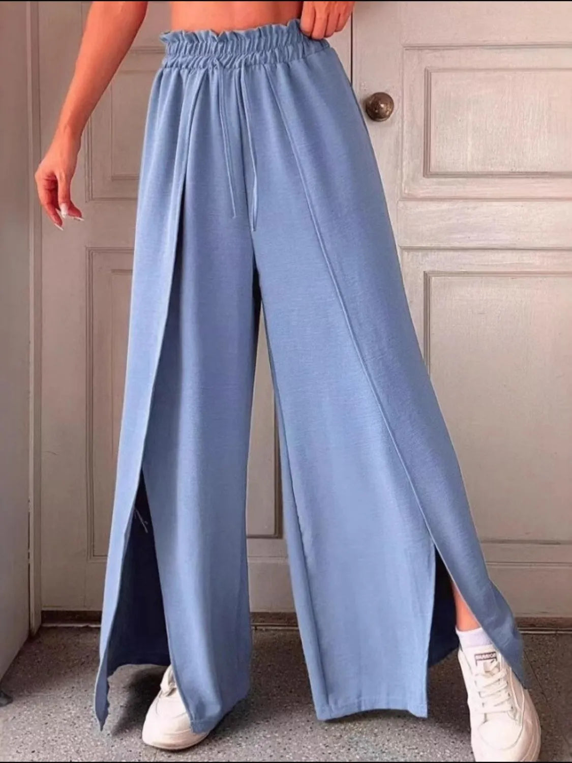 Slit Wide Leg Pants – Trendsi | ClozArt