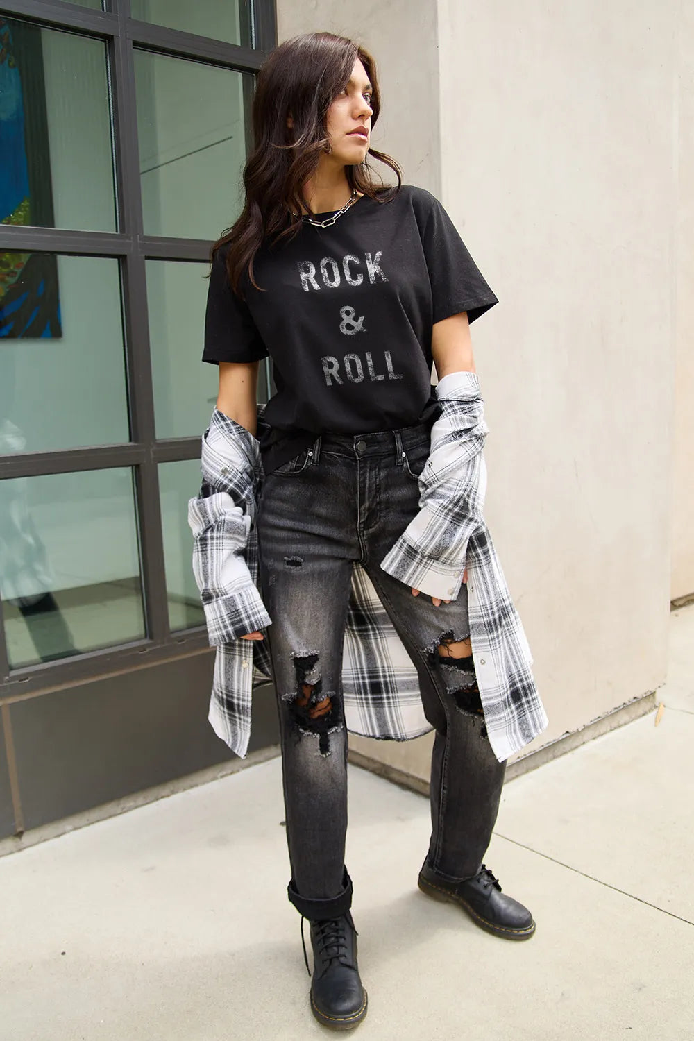 Simply Love Full Size ROCK & ROLL Short Sleeve T-Shirt – Trendsi | ClozArt