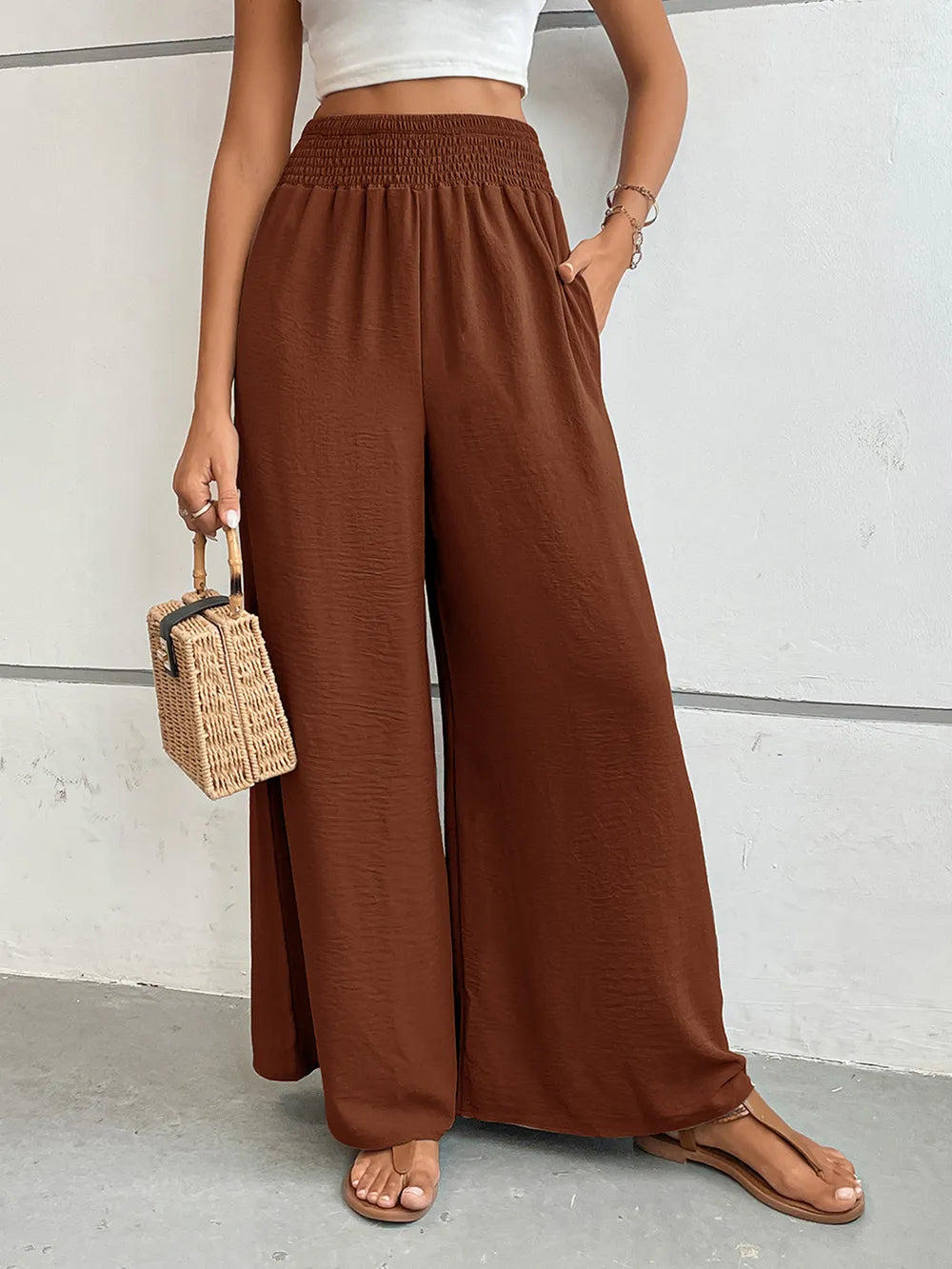 Perfee Wide Leg Pants with Pockets – Trendsi | ClozArt
