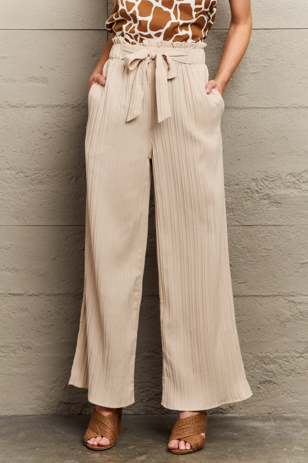 Perfee Tie Waist Long Pants – Trendsi | ClozArt