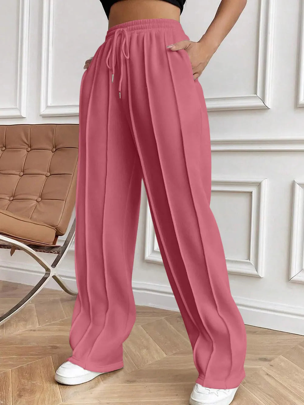 Drawstring Elastic Waist Pants with Pockets – Trendsi | ClozArt