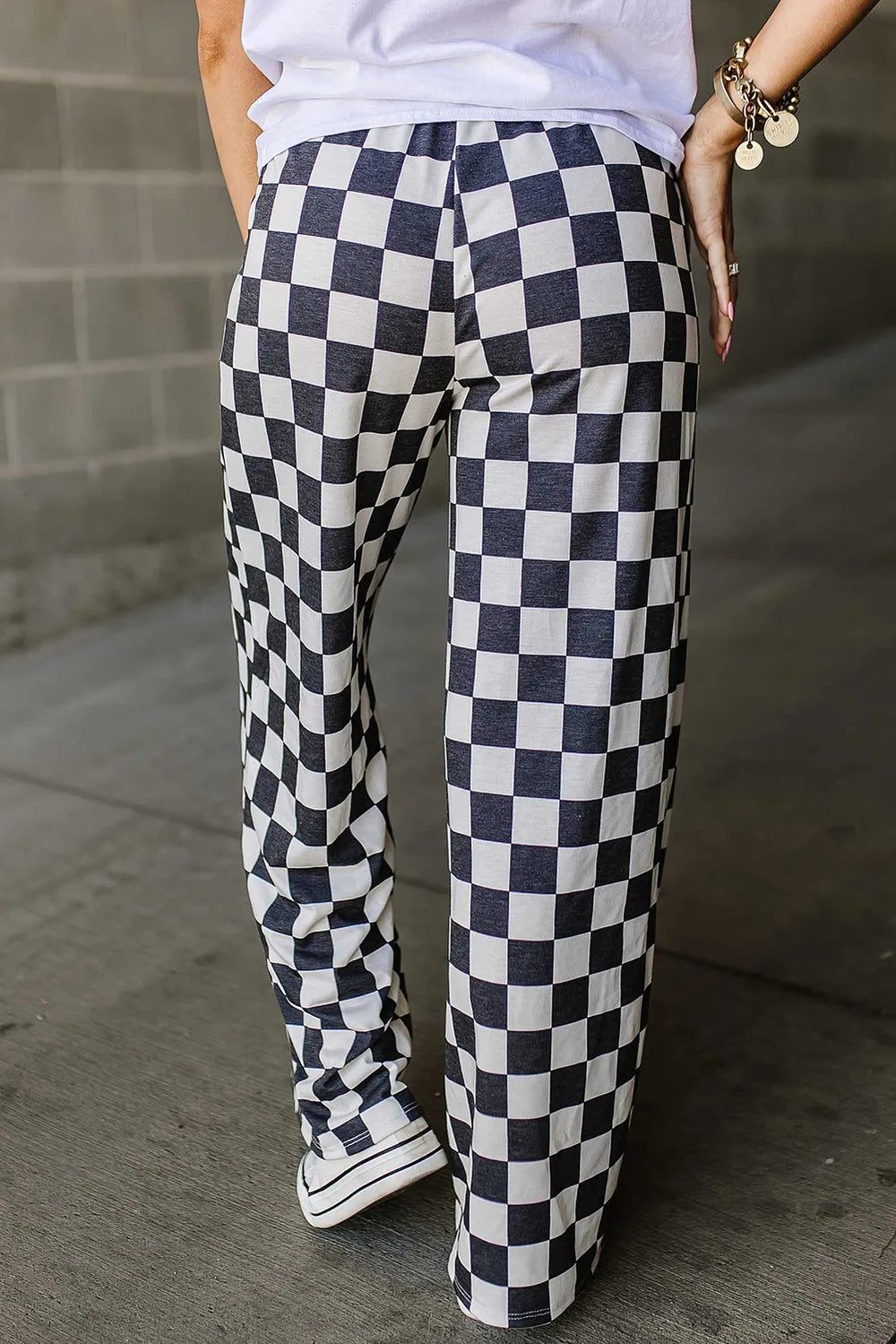 Checkered Wide Leg Pants – Trendsi | ClozArt