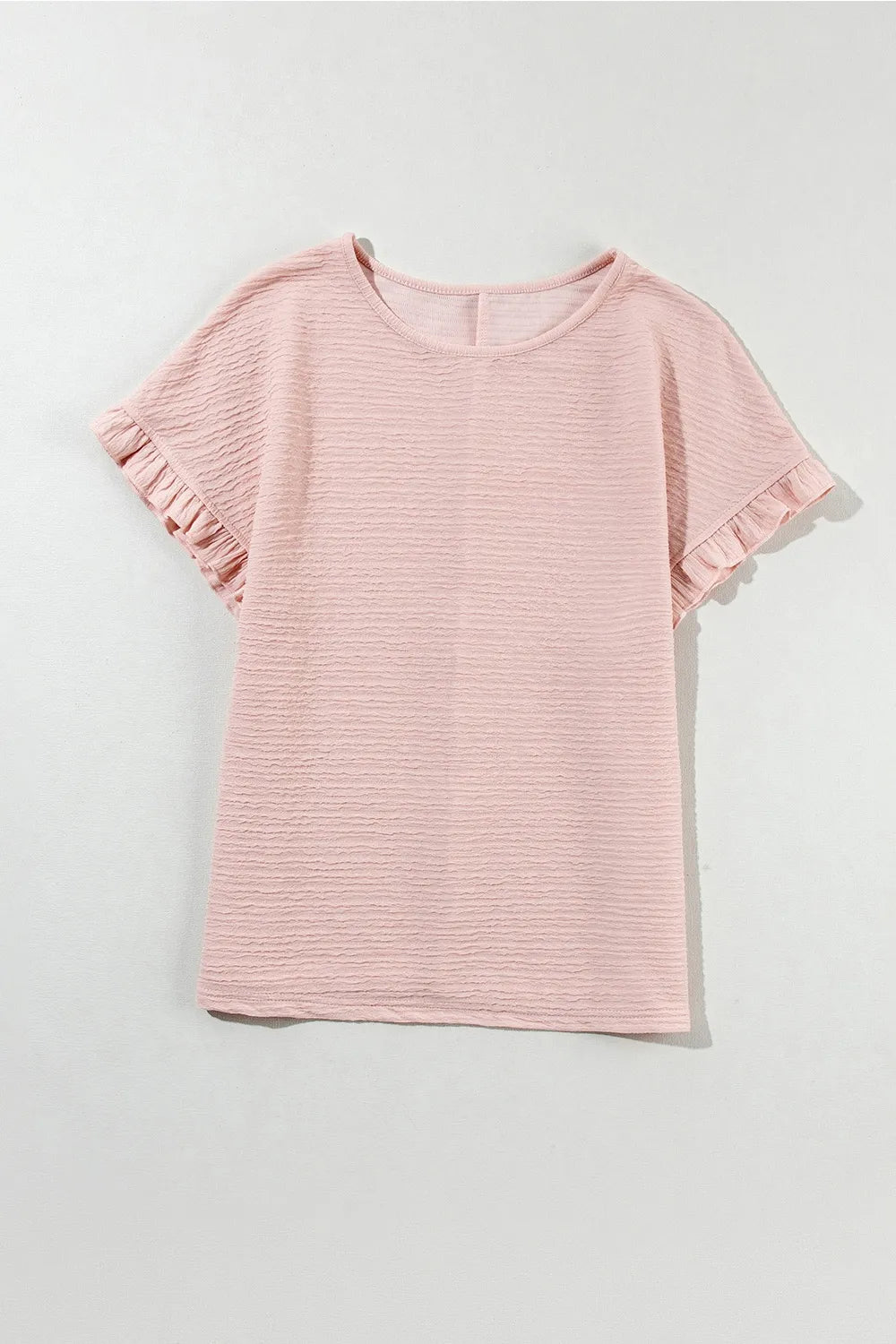 Round Neck Frill Short Sleeve T-Shirt – Trendsi | ClozArt
