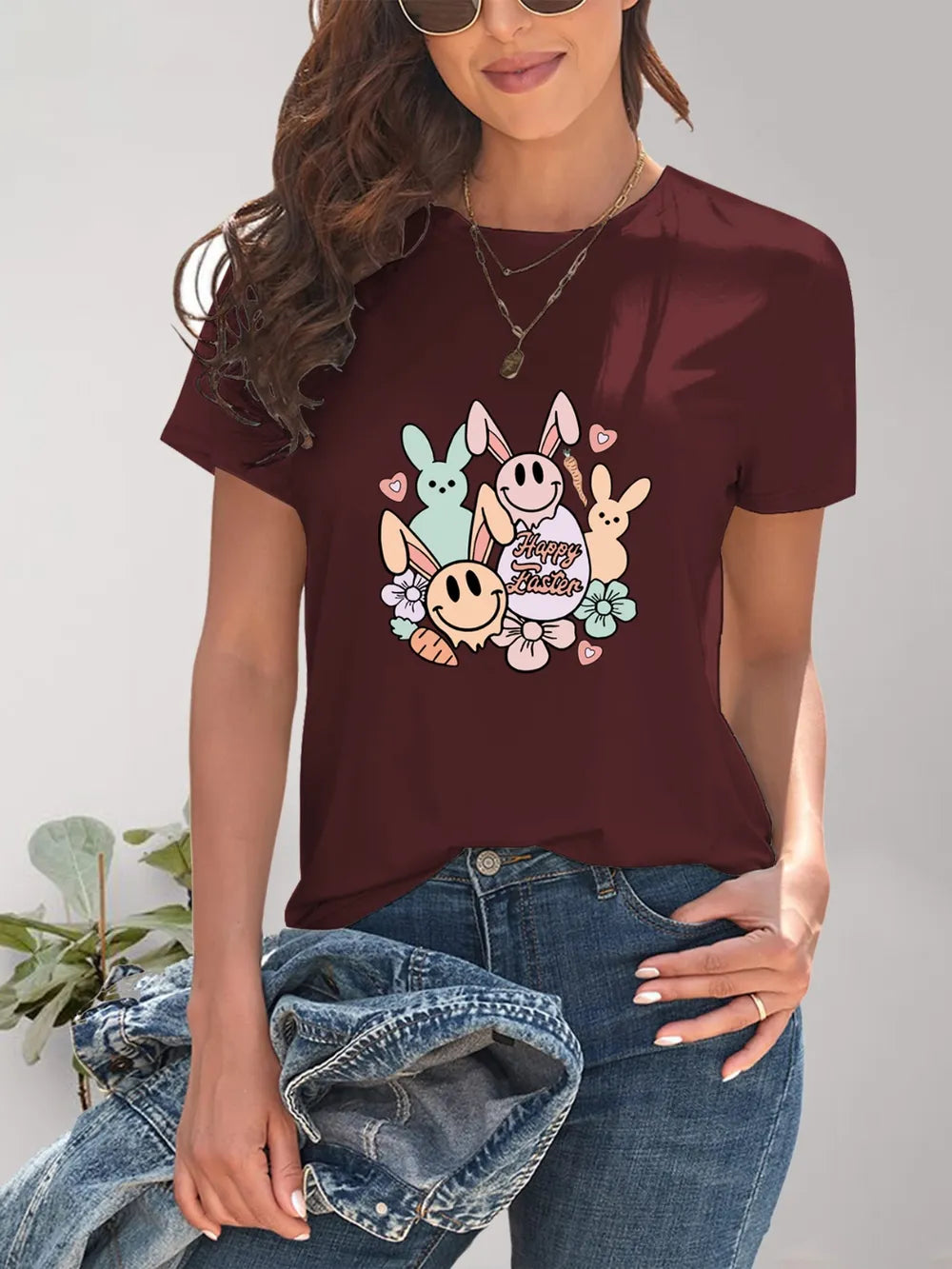 Graphic Round Neck Short Sleeve T-Shirt – Trendsi | ClozArt