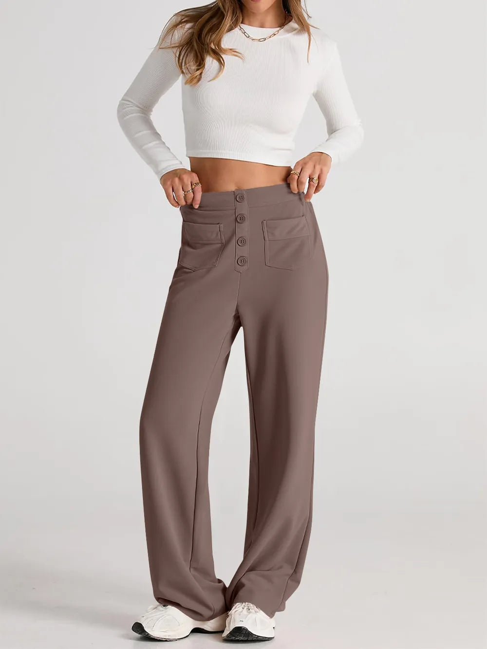 High Waist Wide Leg Pants – Trendsi | ClozArt