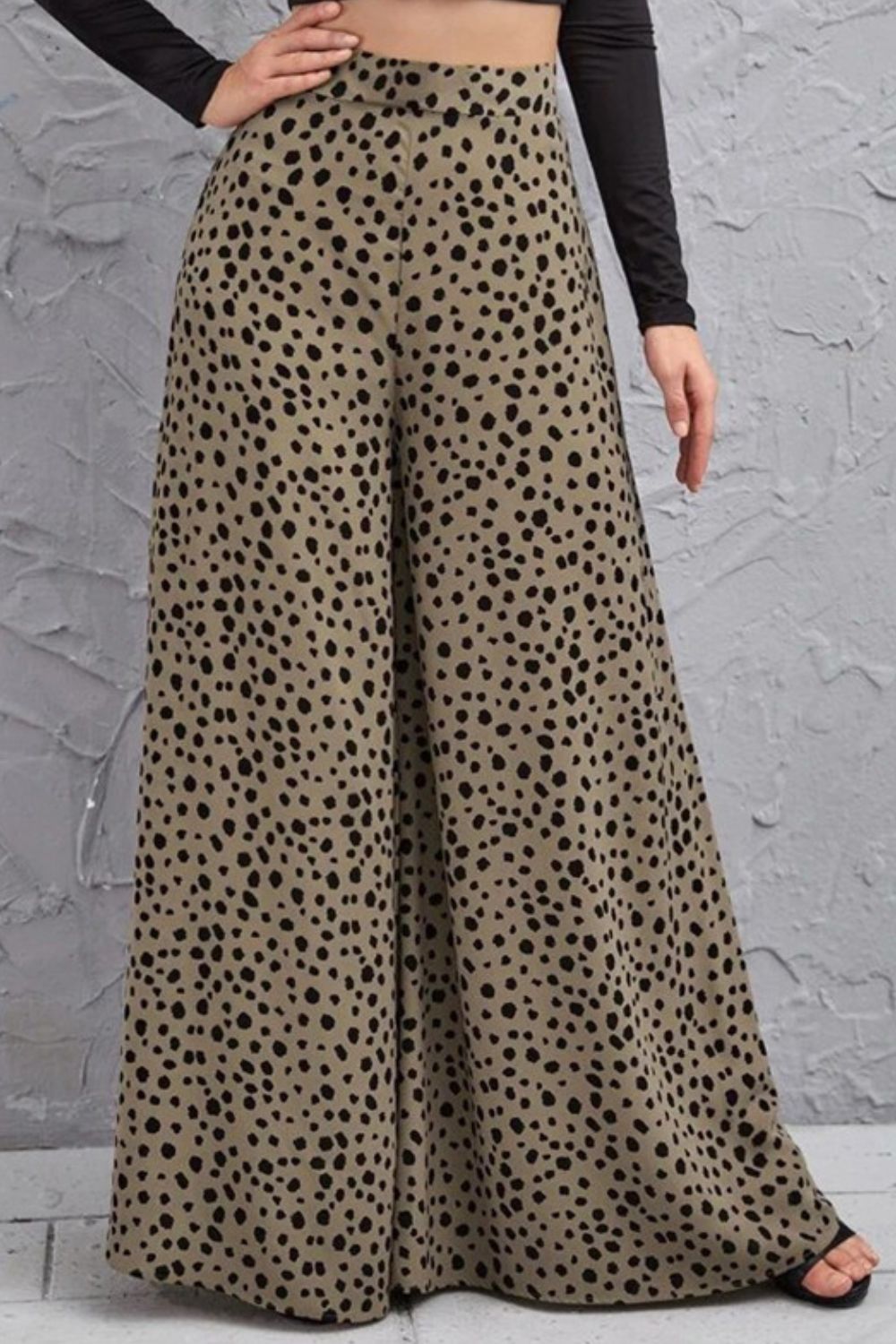 Animal Print High-Rise Culottes – Trendsi | ClozArt