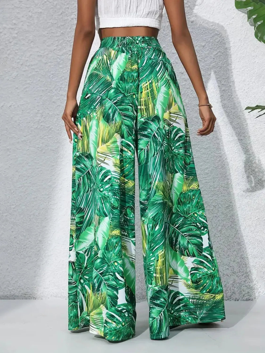 Printed High Waist Wide Leg Pants – Trendsi | ClozArt