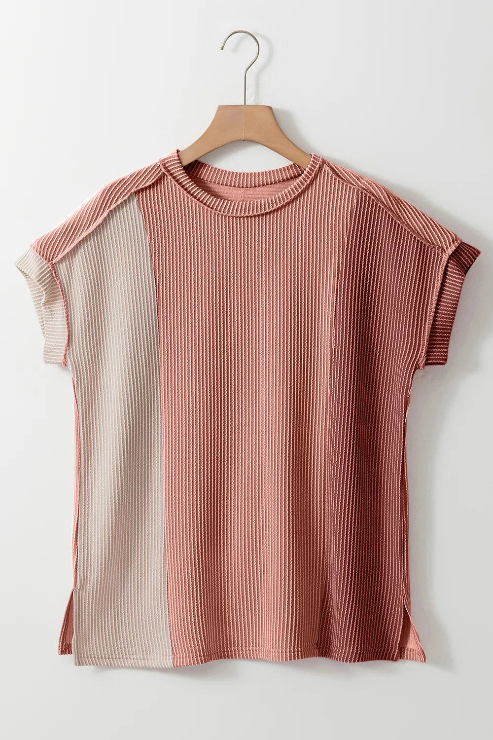 Color Block Round Neck Short Sleeve T-Shirt – Trendsi | ClozArt