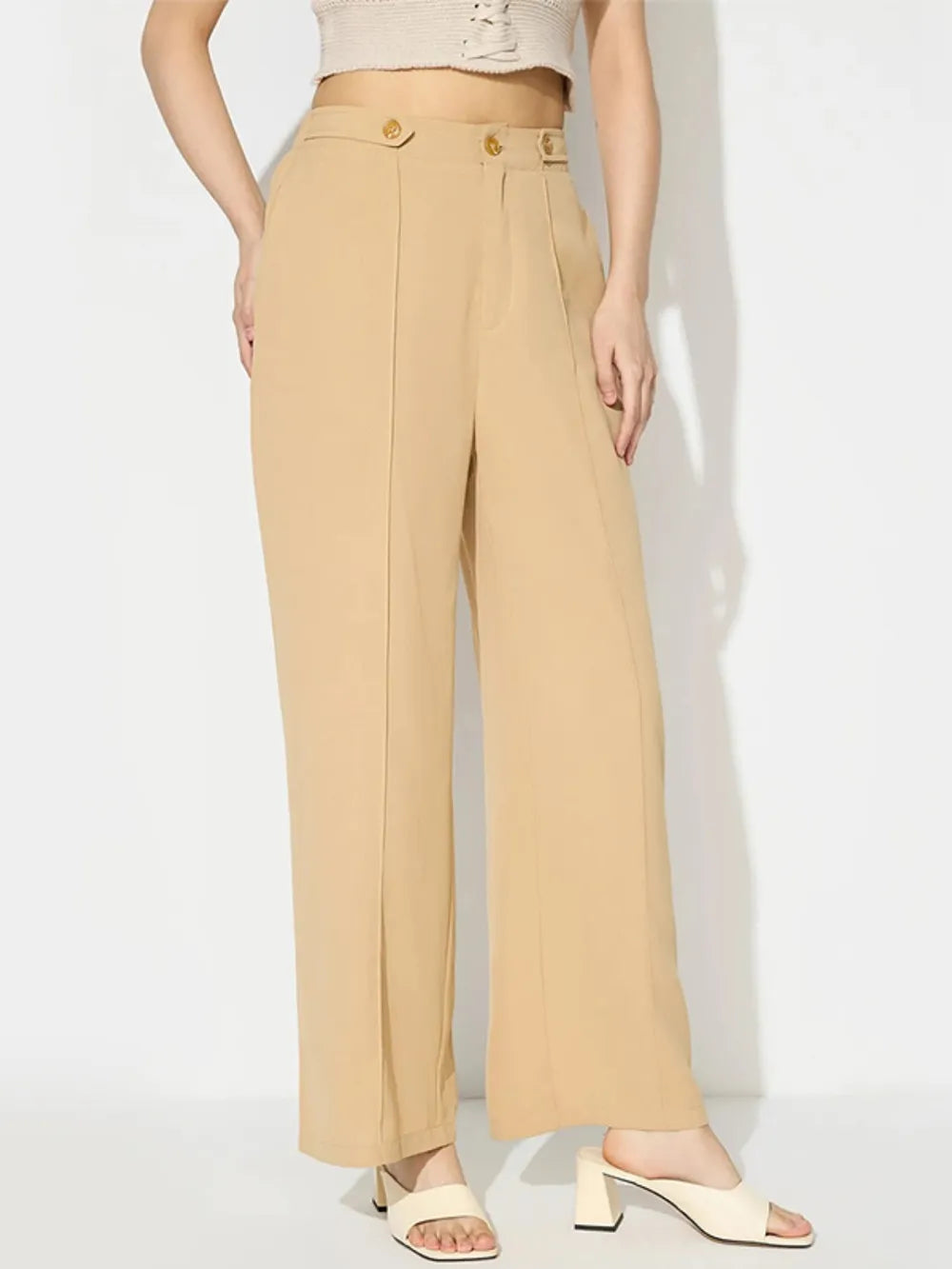Wide Leg Pants with Pockets – Trendsi | ClozArt