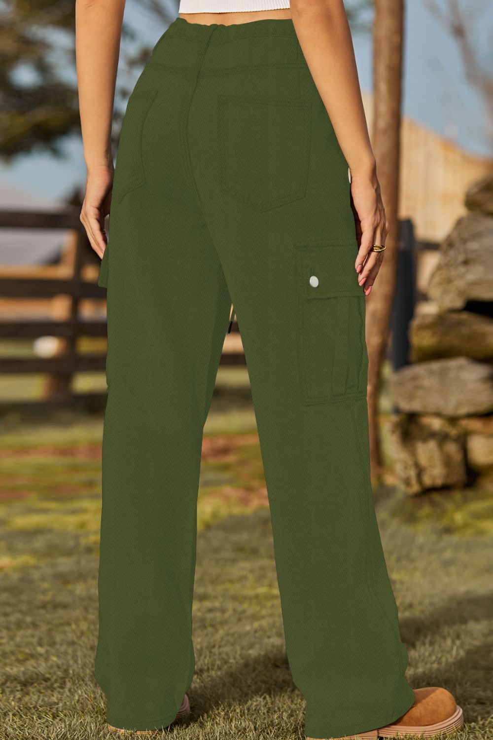 Loose Fit Drawstring Jeans with Pocket – Trendsi | ClozArt