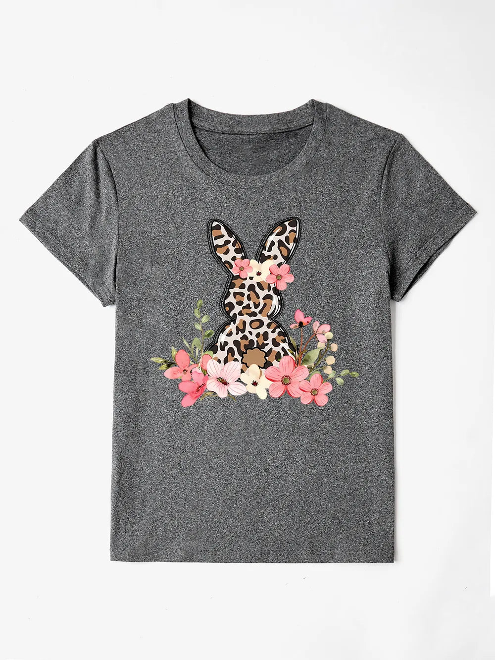 Rabbit Round Neck Short Sleeve T-Shirt – Trendsi | ClozArt