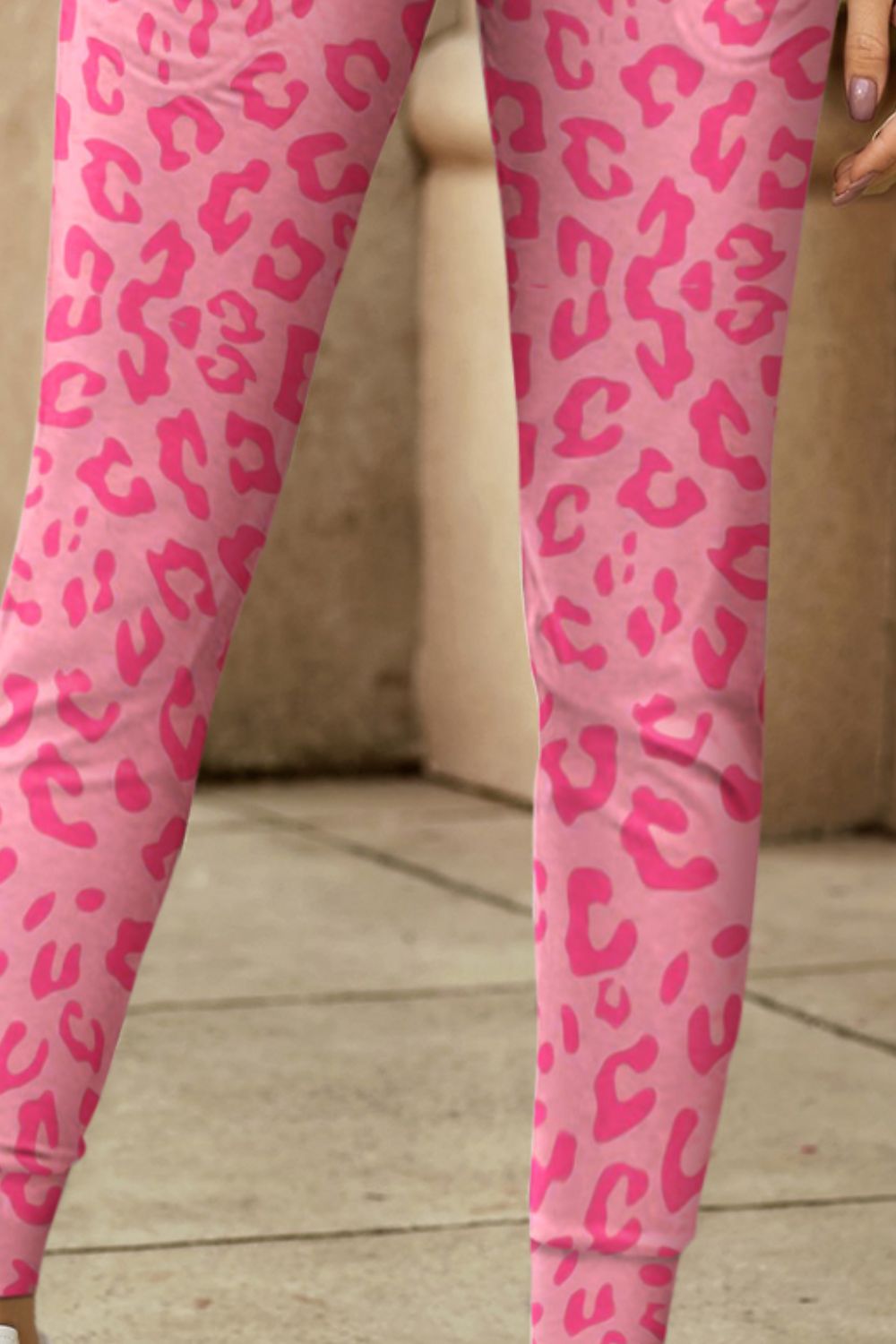 Leopard Print Wide Waistband Skinny Pants – Trendsi | ClozArt