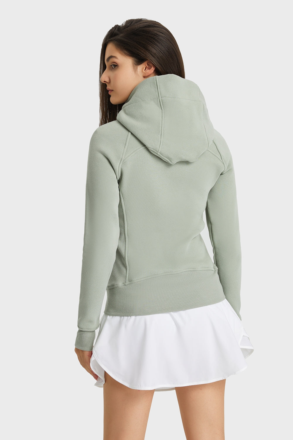 Millennia Zip Up Seam Detail Hooded Sports Jacket – Trendsi | ClozArt