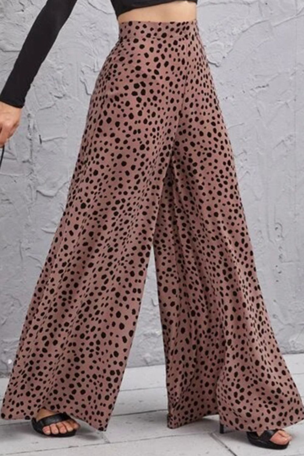 Animal Print High-Rise Culottes – Trendsi | ClozArt