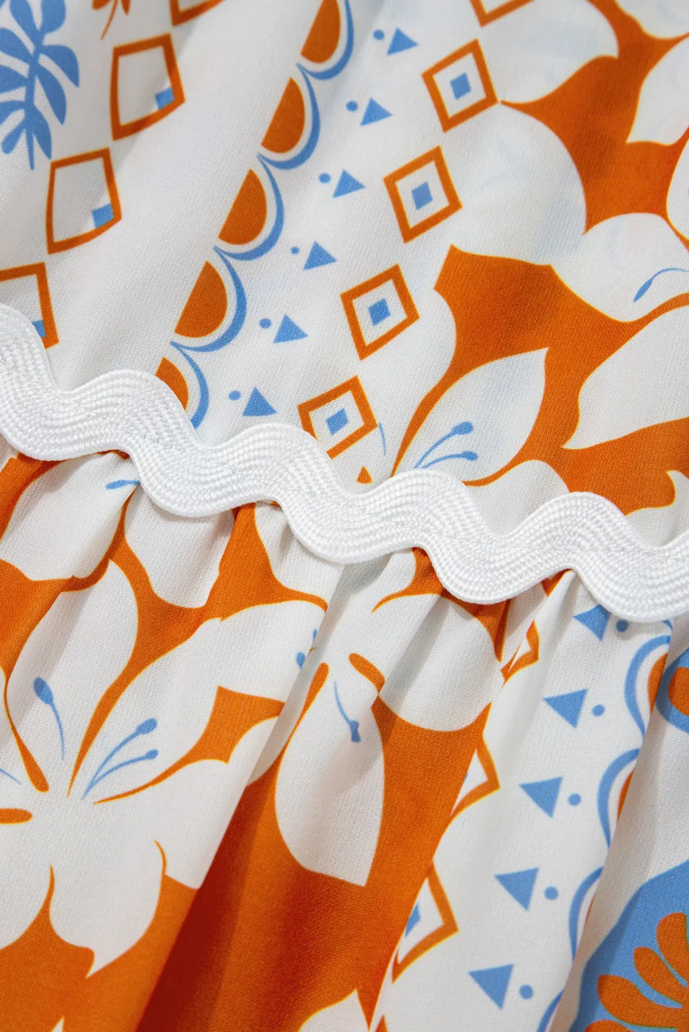 Printed Smocked Back Ricrac Trim Cami Dress – Trendsi | ClozArt