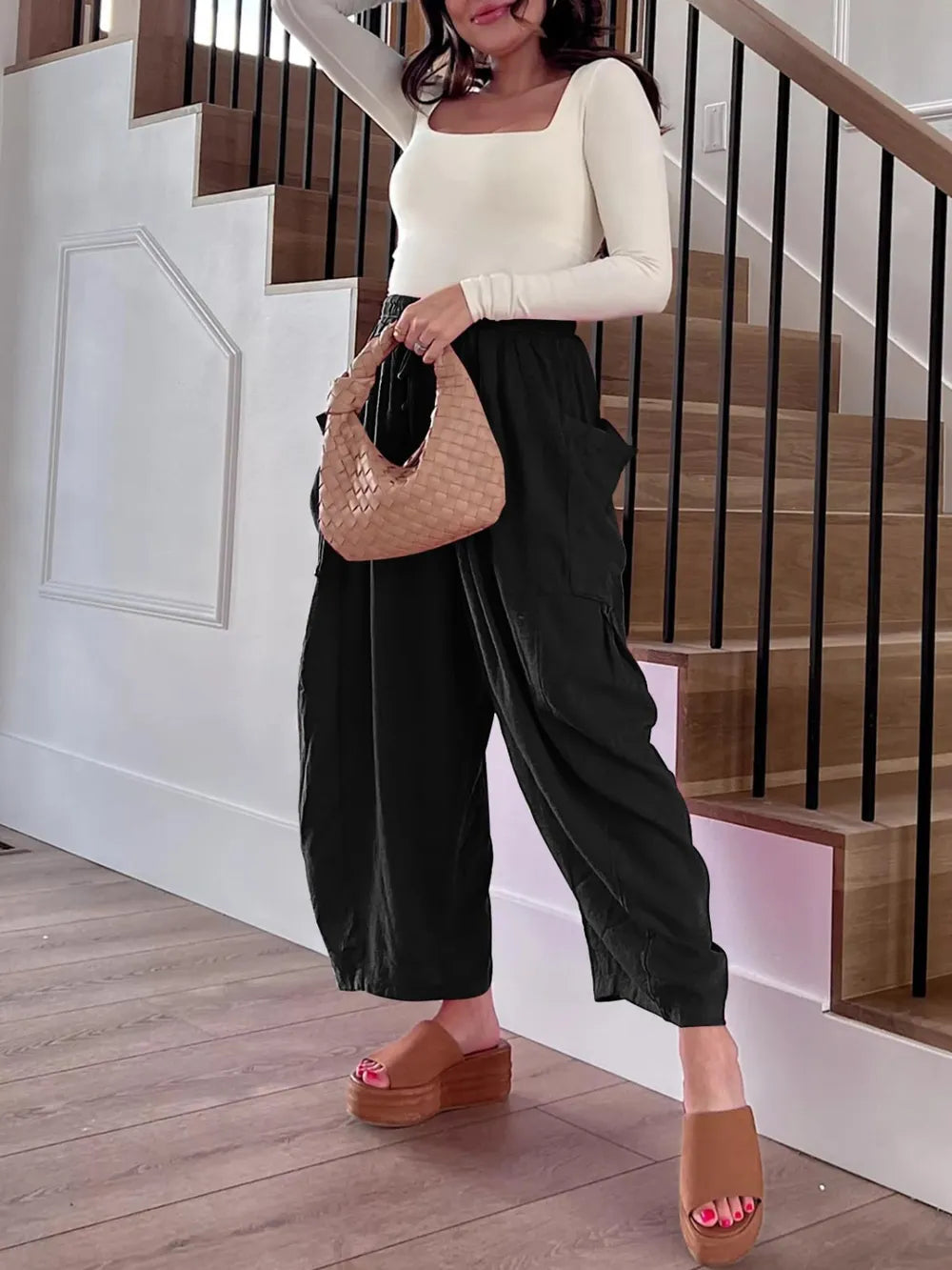 Full Size Drawstring Pants with Pockets Plus Size – Trendsi | ClozArt
